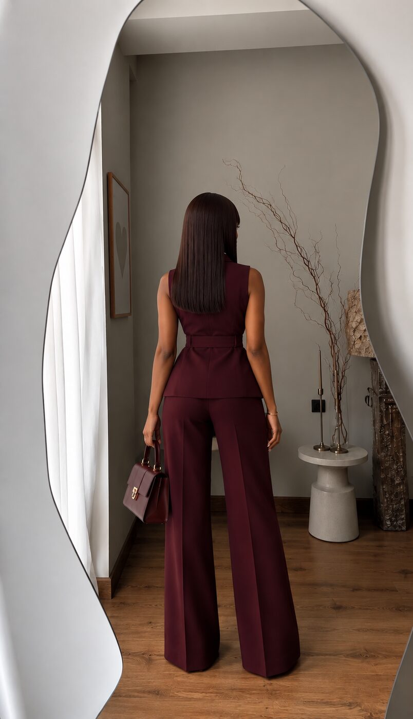 The Burgundy Set — back view