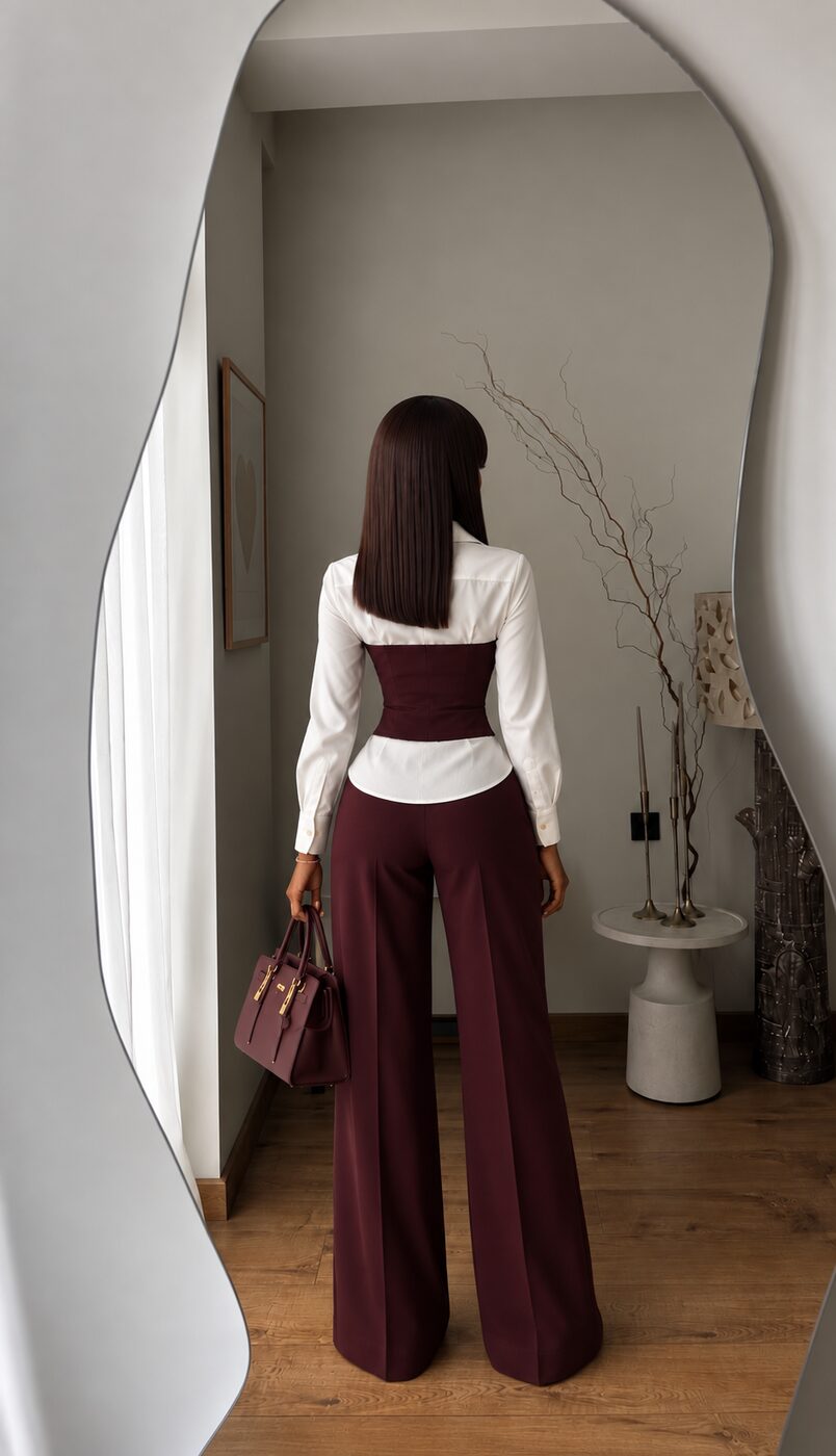 Burgundy Wineza Set — back view